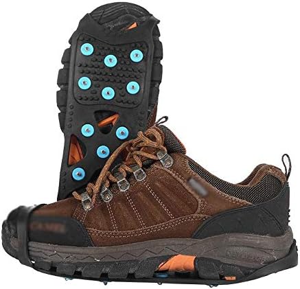UXZDX 1 זוג של 11 דוקרנים נגד החלקה קרח קליפ הנעל קוצים החורף טיפוס אנטי-סקי קוצים כדי להחזיק את סוליות של נעל כיסוי