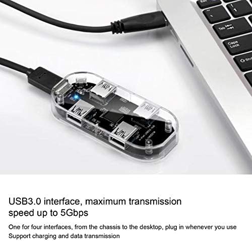 125 4Port USB C רכזת Multiport מתאם, רכזת USB3.0 הילוכים במהירות גבוהה עם חיווי LED אביזרים אלקטרוניים