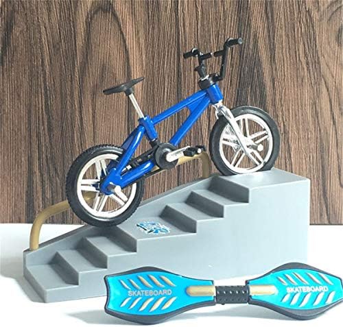 Jiameajani מיני קורקינט שני גלגלים, סקוטר ילדים צעצועים חינוכיים האצבע קטנוע אופניים להקפיץ כדור