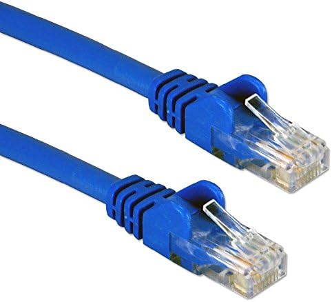 QVS 3-Pack 350MHz CAT5e/Ethernet גמיש Snagless תיקון כבל, כחול (CC5-25BL)