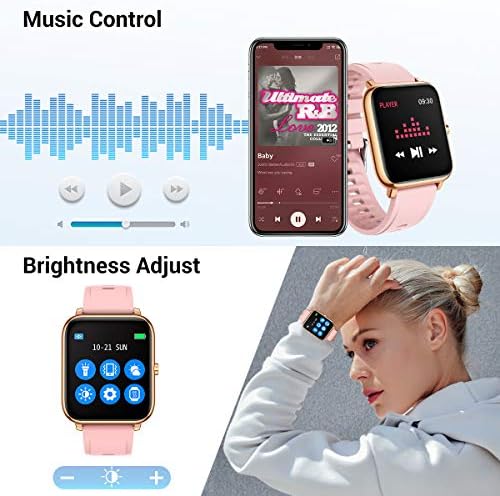 CanMixs שעון חכם למכשירי אנדרואיד iOS חכם עמיד למים שעונים לנשים, גברים ספורט שעון דיגיטלי כושר גשש קצב הלב החמצן בדם